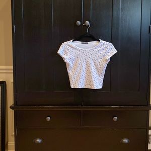 Brandi Melville, super cute, crop blue top